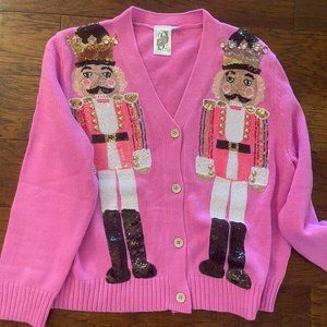 Queen of Sparkles nutcracker cardigan sweater